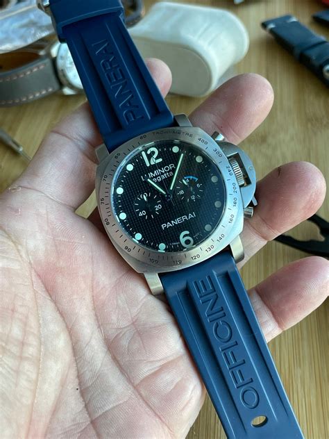 panerai caoutchouc dark blue|Panerai Strap caoutchouc dark blue 22/20 .